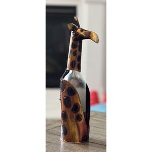 Pier One Metal Giraffe Wine Holder ED3037 Two Piece (Wine Not Included) NWOT